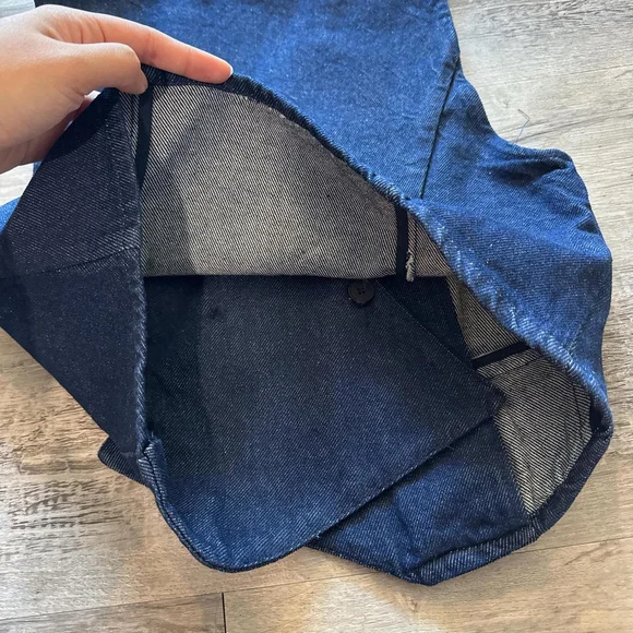 ZARA DOUBLE-BREASTED DENIM VEST - BRAND NEW WITH TAG - SIZE S - Picture 7 of 8